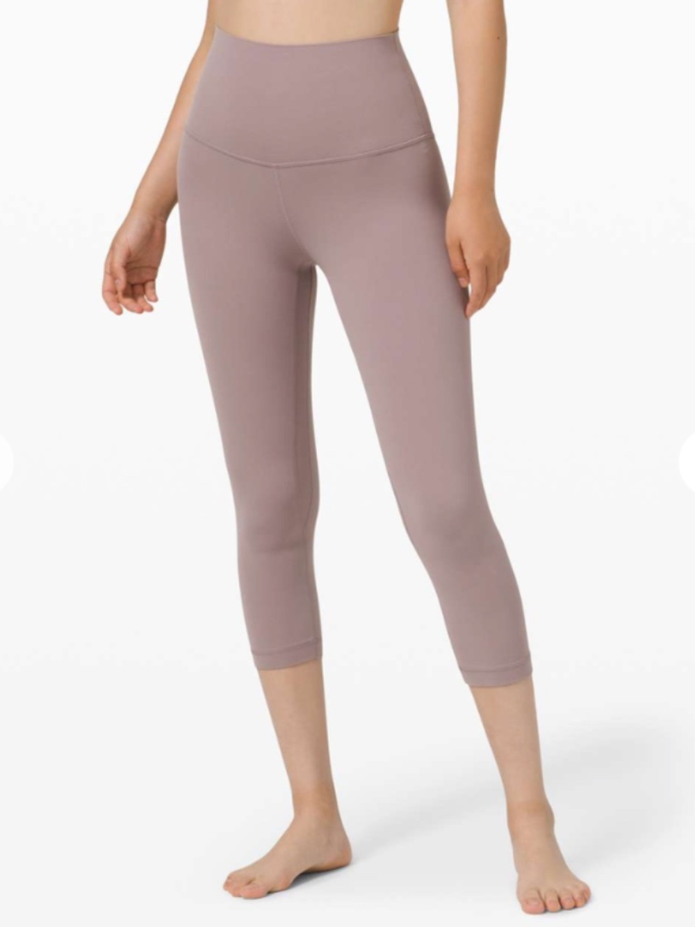Lululemon athletica Align HR Crop 21" High-Rise Leggings in Mauve NWT Sz. 6 Nude